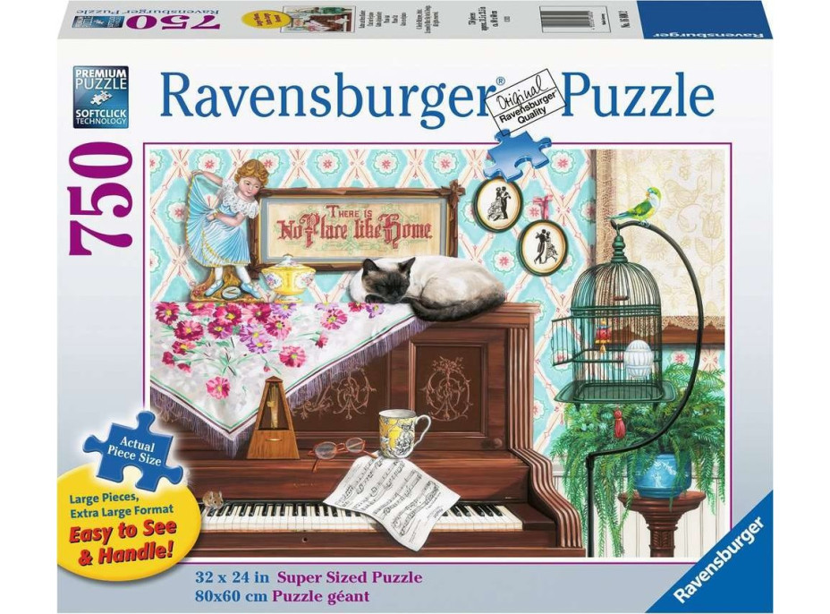 RAVENSBURGER Puzzle Mačka na klavíri XL 750 dielikov