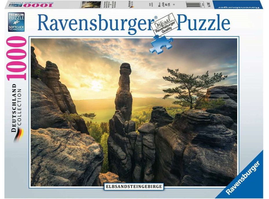 RAVENSBURGER Puzzle Labské pieskovce za svitania 1000 dielikov