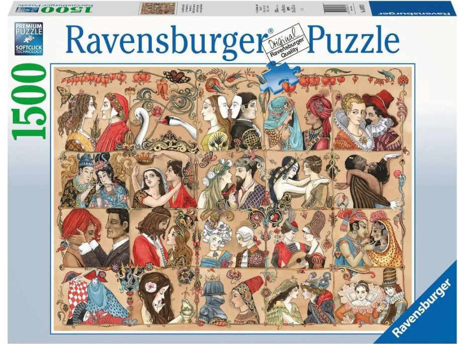 RAVENSBURGER Puzzle Láska v priebehu vekov 1500 dielikov