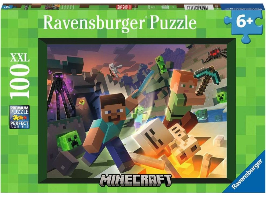 RAVENSBURGER Puzzle Minecraft: Monštrá z Minecraftu XXL 100 dielikov