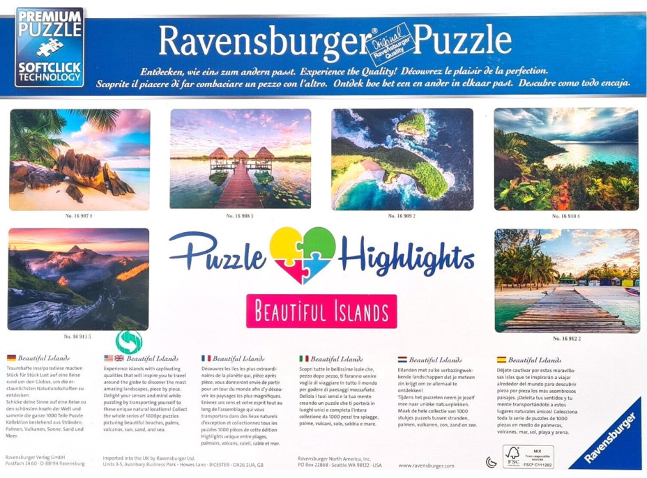 RAVENSBURGER Puzzle Nádherné ostrovy: Rajský výhľad 1000 dielikov