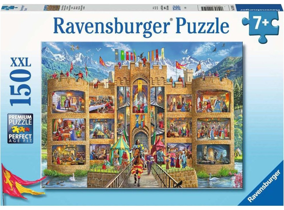 RAVENSBURGER Puzzle Pohľad do rytierskeho hradu XXL 150 dielikov