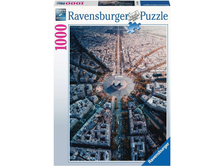 RAVENSBURGER Puzzle Pohľad na Paríž 1000 dielikov