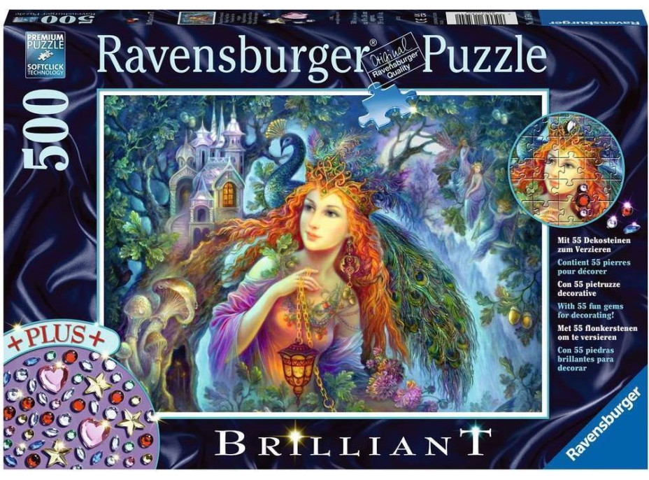 RAVENSBURGER Puzzle s drahokamami Víli prach 500 dielikov