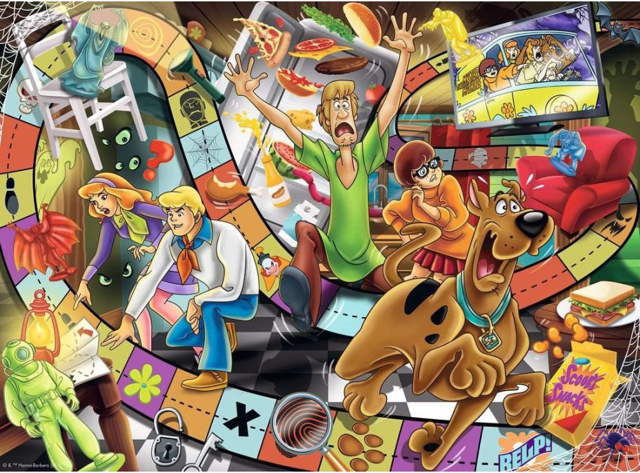 RAVENSBURGER Puzzle Scooby Doo: Strašidelná hra XXL 200 dielikov