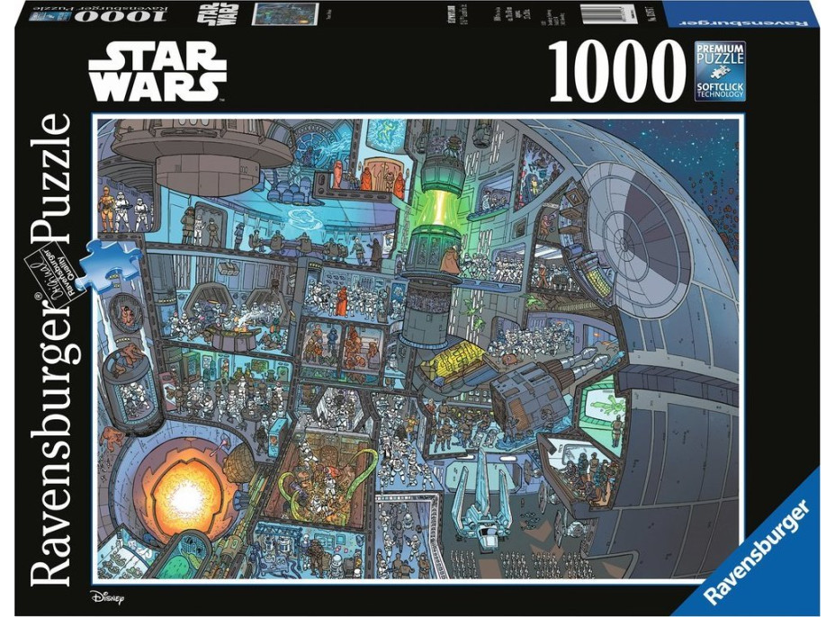 RAVENSBURGER Puzzle Star Wars: Kde je Žvejkal? 1000 dielikov