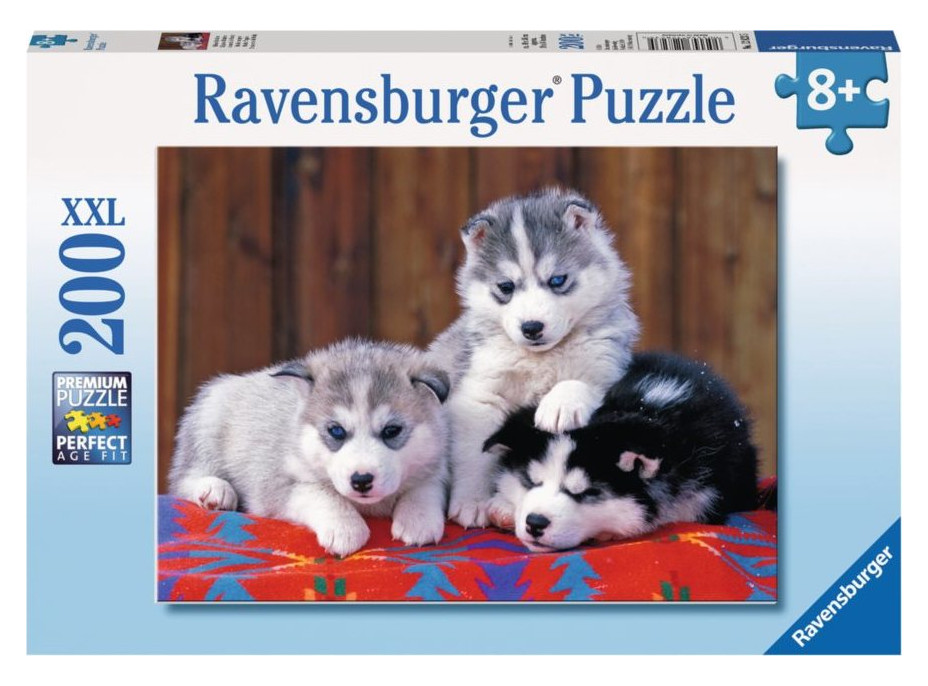 RAVENSBURGER Puzzle Šteňatá husky XXL 200 dielikov