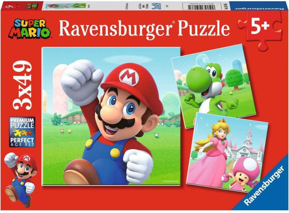 RAVENSBURGER Puzzle Super Mario 3x49 dielikov