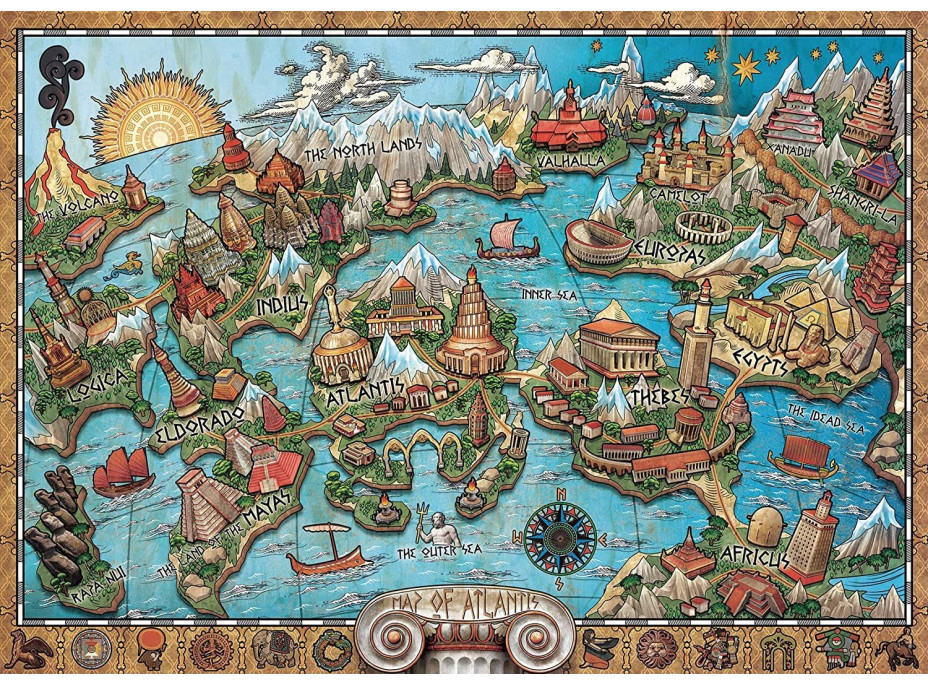 RAVENSBURGER Puzzle Tajomná Atlantída 1000 dielikov