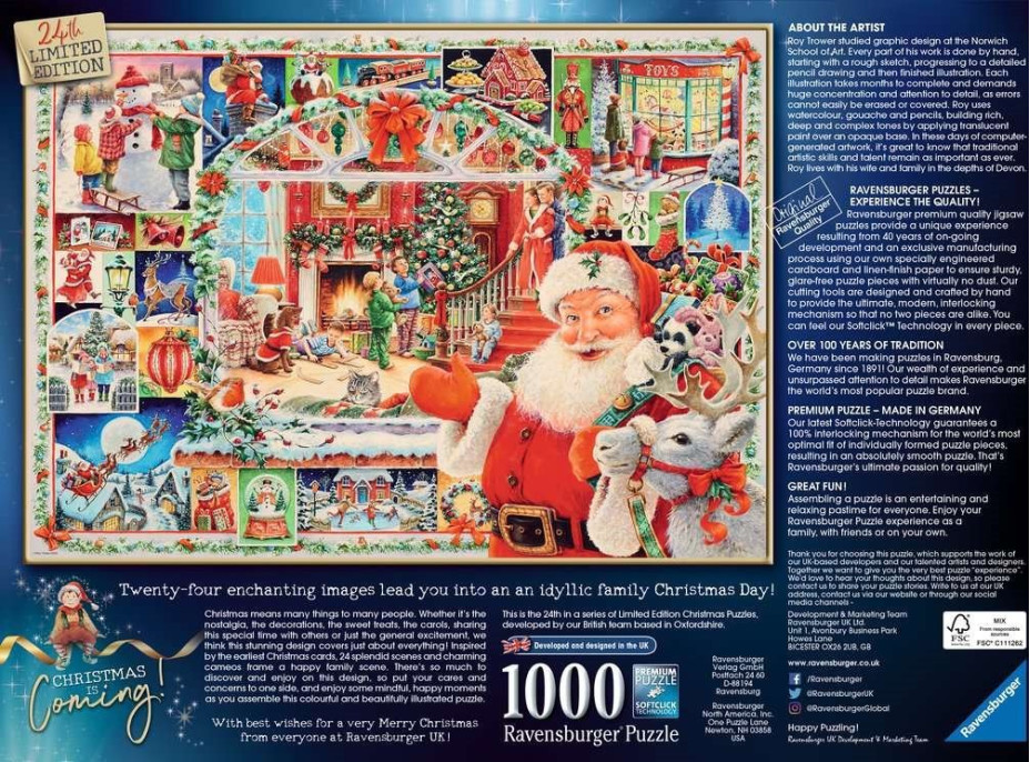 RAVENSBURGER Puzzle Vianoce sú tu! 1000 dielikov