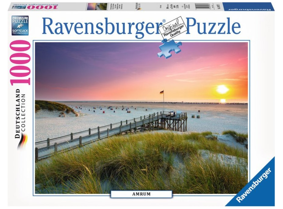 RAVENSBURGER Puzzle Západ slnka v Amrum, Nemecko 1000 dielikov