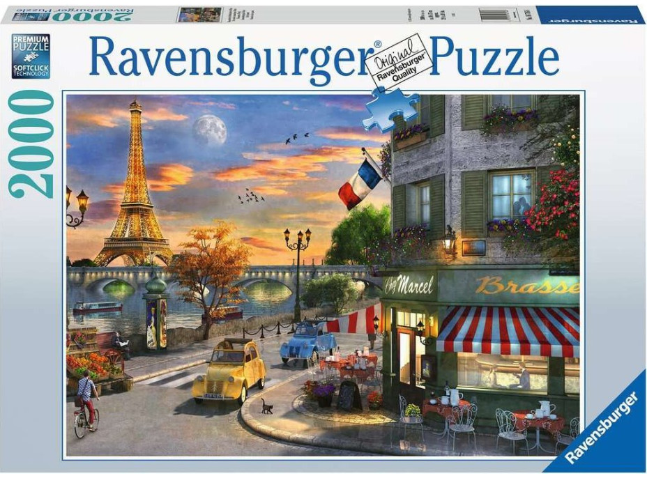 RAVENSBURGER Puzzle Západ slnka v Paríži 2000 dielikov