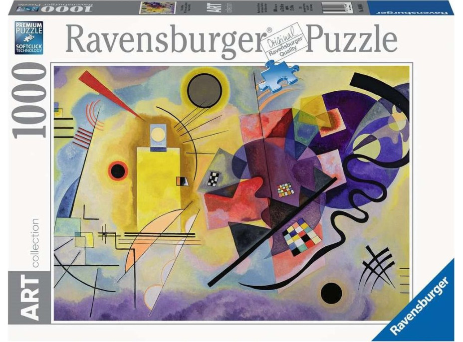 RAVENSBURGER Puzzle Art Collection: Žltá, červená, modrá 1000 dielikov