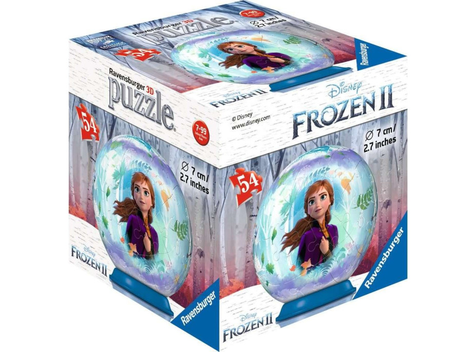 RAVENSBURGER Puzzleball Ľadové kráľovstvo 2: Anna 54 dielikov