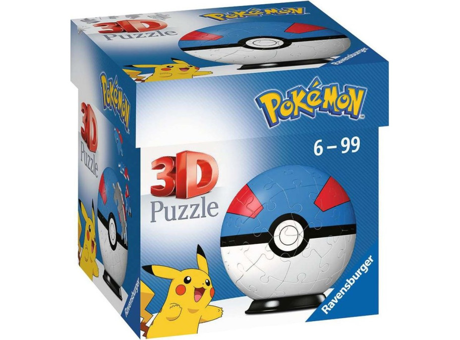 RAVENSBURGER Puzzleball Pokémon: Greatball 54 dielikov