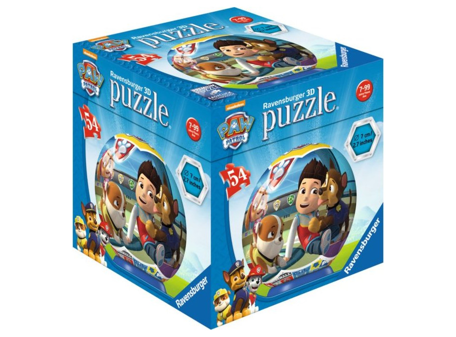 RAVENSBURGER Puzzleball Tlapková patrola 01 - 54 dielikov