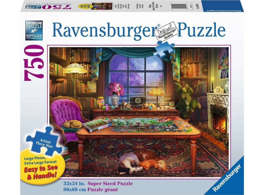 RAVENSBURGER Puzzle Útulné miesta: Na skladanie puzzle XL 750 dielikov