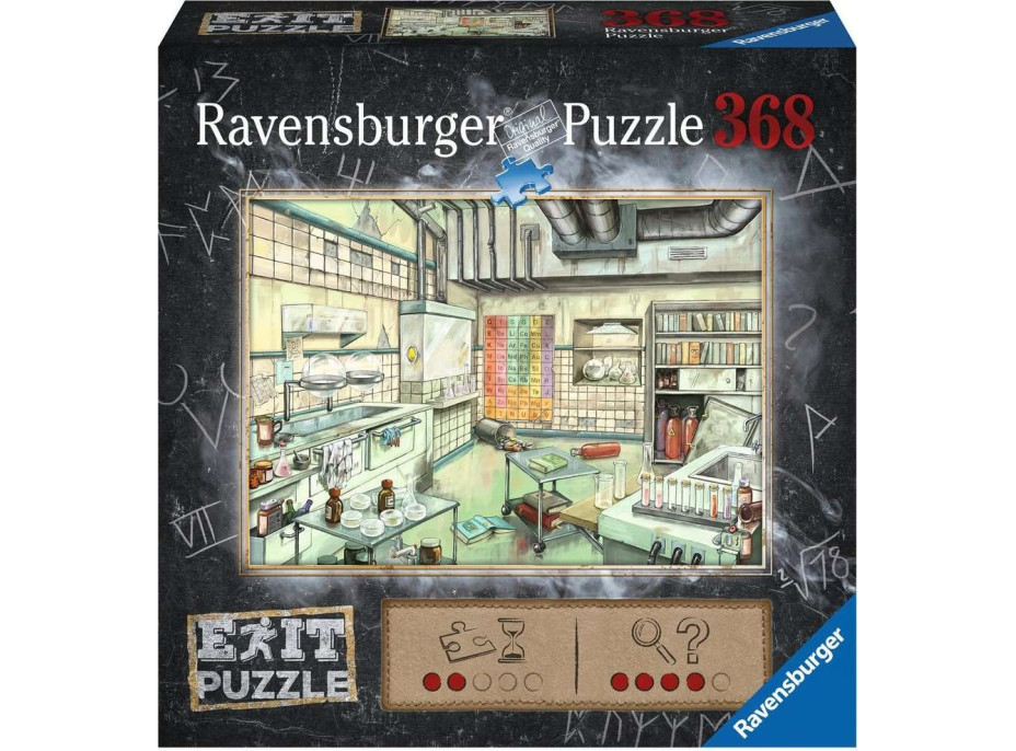 RAVENSBURGER Únikové EXIT puzzle Laboratórium 368 dielikov