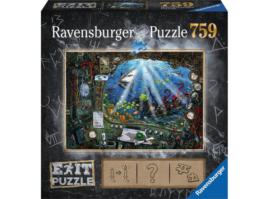 RAVENSBURGER Únikové EXIT puzzle V ponorke 759 dielikov