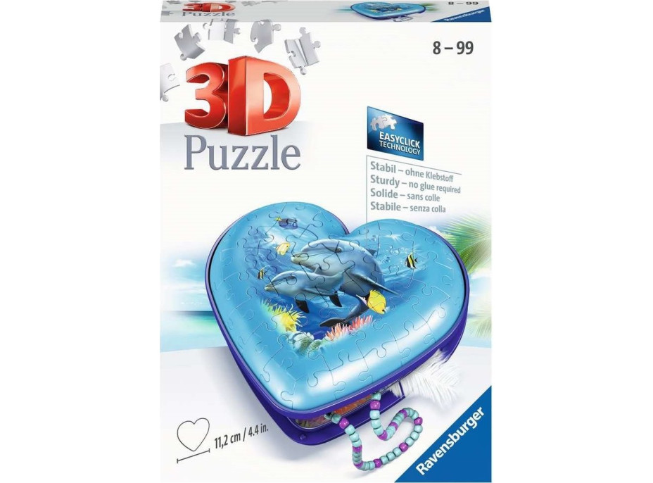 RAVENSBURGER 3D puzzle Srdce podmorský svet 54 dielikov