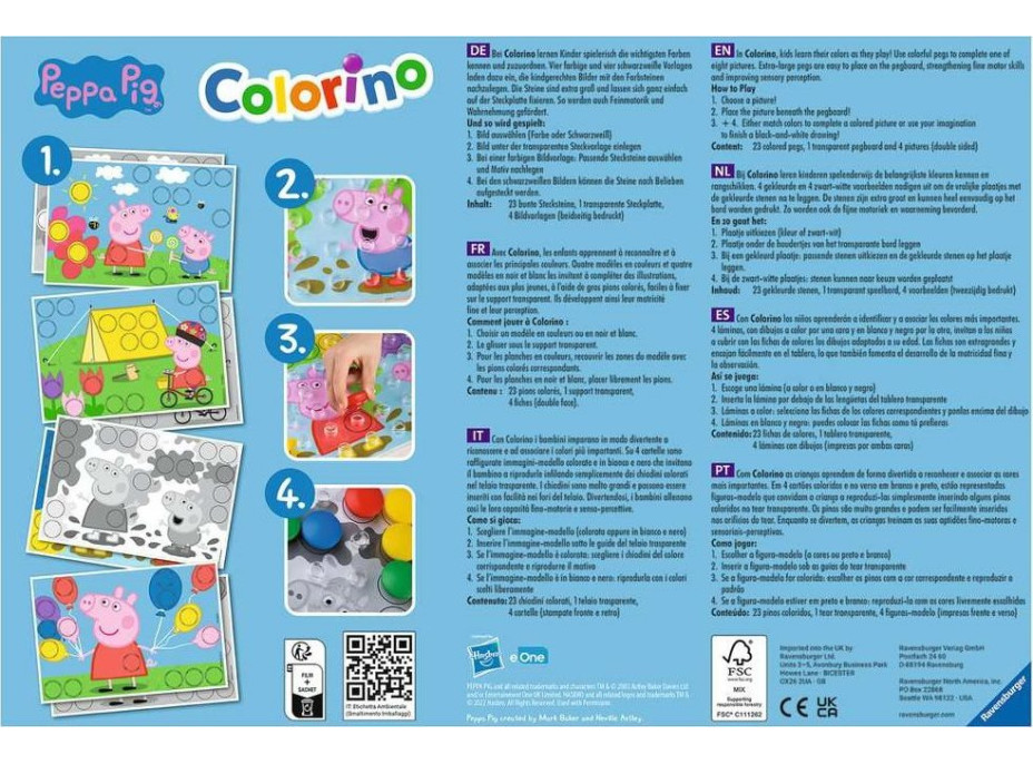 RAVENSBURGER Colorino Prasiatko Peppa