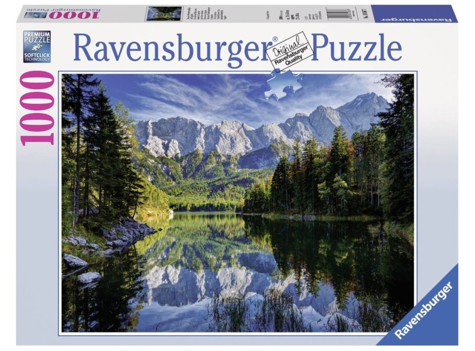 RAVENSBURGER Puzzle Jazero Eibsee, Zugspitze 1000 dielikov