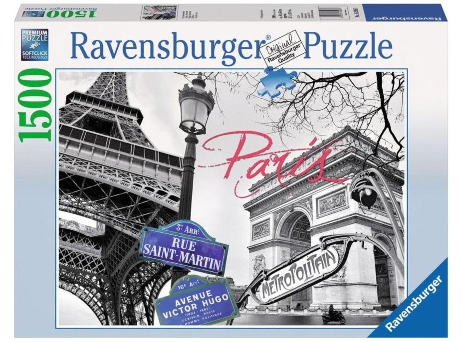 RAVENSBURGER Puzzle Paríž, má láska 1500 dielikov