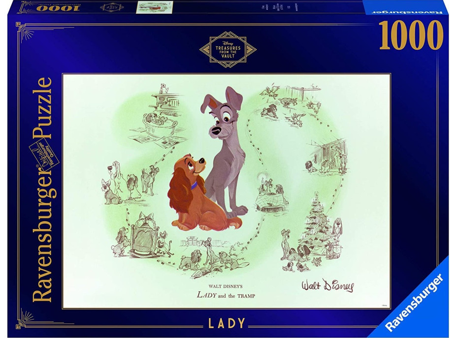 RAVENSBURGER Puzzle Disney poklady z trezoru č.1: Lady 1000 dielikov