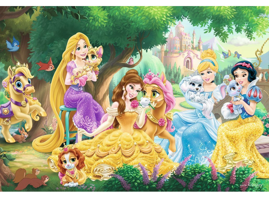 RAVENSBURGER Puzzle Disney princeznej a ich maznáčikovia 2x24 dielikov