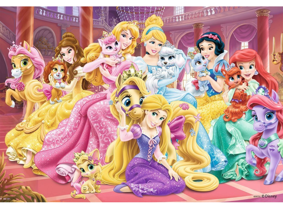 RAVENSBURGER Puzzle Disney princeznej a ich maznáčikovia 2x24 dielikov