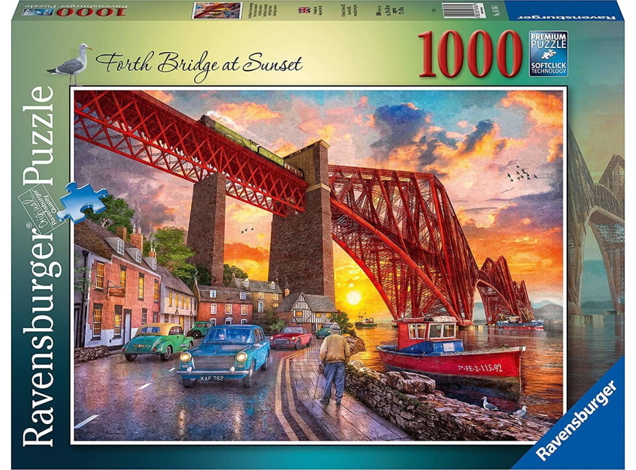 RAVENSBURGER Puzzle Forth Bridge pri západe slnka, Škótsko 1000 dielikov