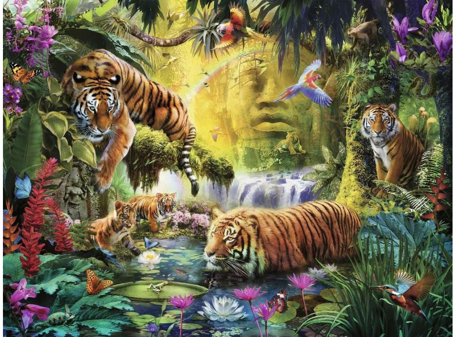 RAVENSBURGER Puzzle Izbové tigre 1500 dielikov