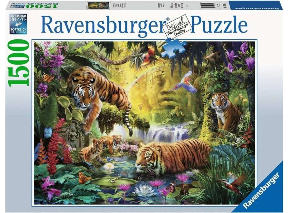 RAVENSBURGER Puzzle Izbové tigre 1500 dielikov