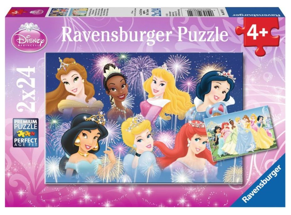 RAVENSBURGER Puzzle Krásne princezné 2x24 dielikov