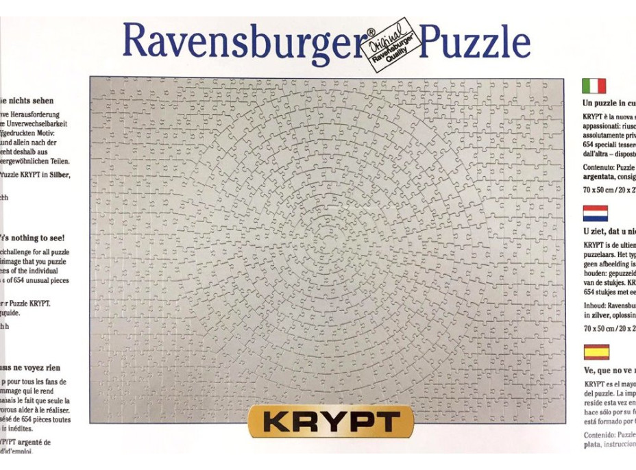 RAVENSBURGER Puzzle Krypt Silver 654 dielikov