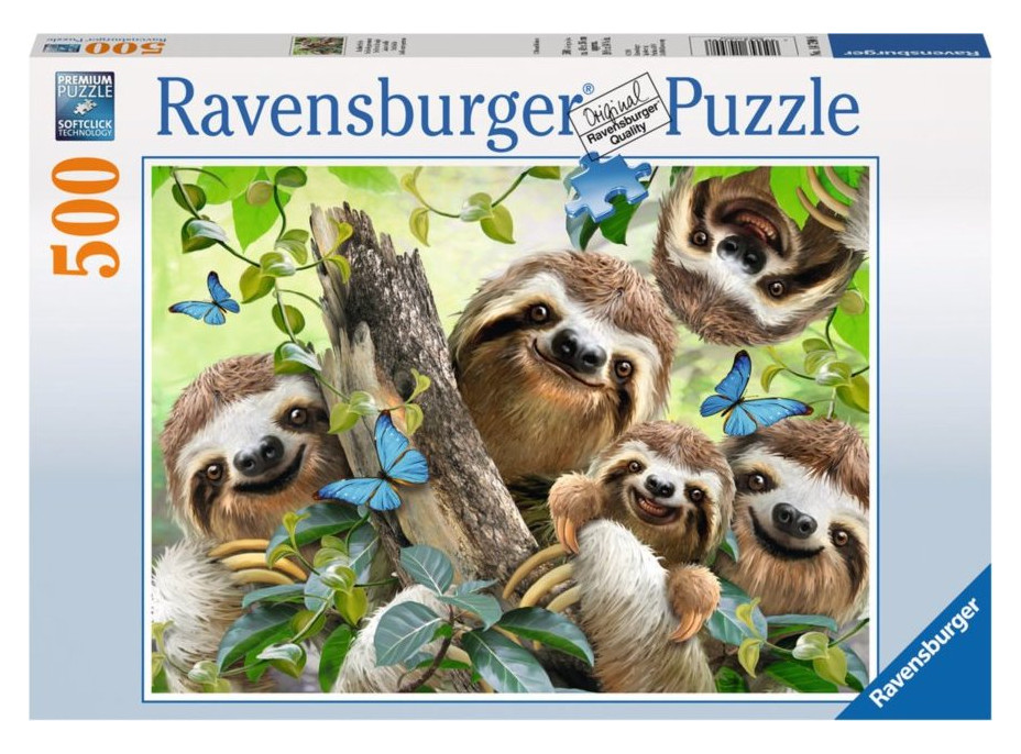 RAVENSBURGER Puzzle Leňochodie selfie 500 dielikov