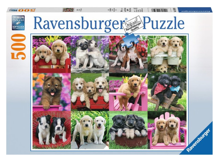 RAVENSBURGER Puzzle Psí kamaráti 500 dielikov