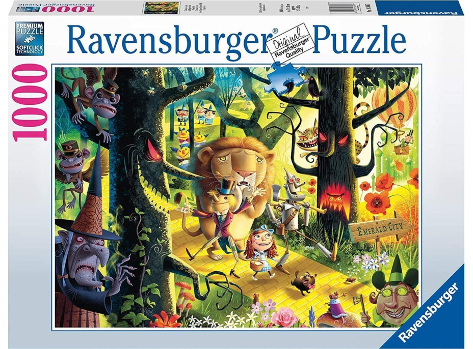 RAVENSBURGER Puzzle Levy, tigre a medvede, ó je! (Čarodejník z krajiny Oz) 1000 dielikov