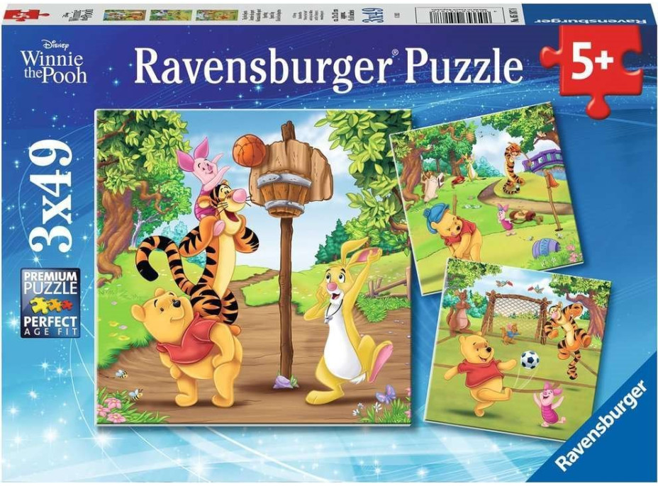 RAVENSBURGER Puzzle Medvedík Pú 3x49 dielikov