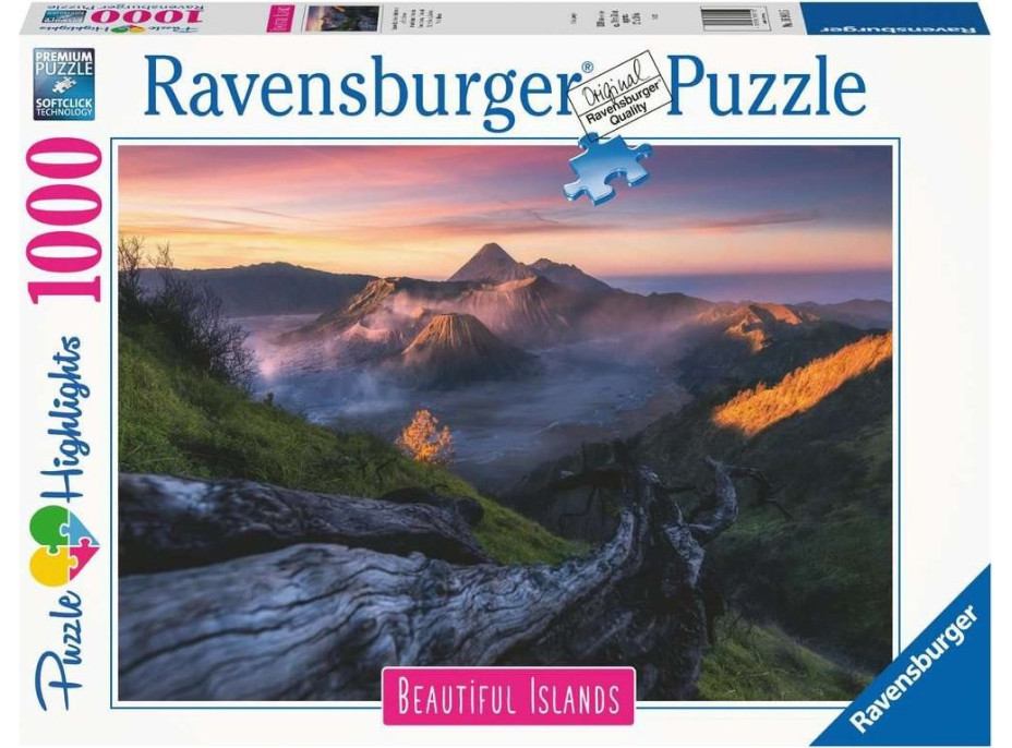 RAVENSBURGER Puzzle Nádherné ostrovy: Hora Bromo, Jáva 1000 dielikov