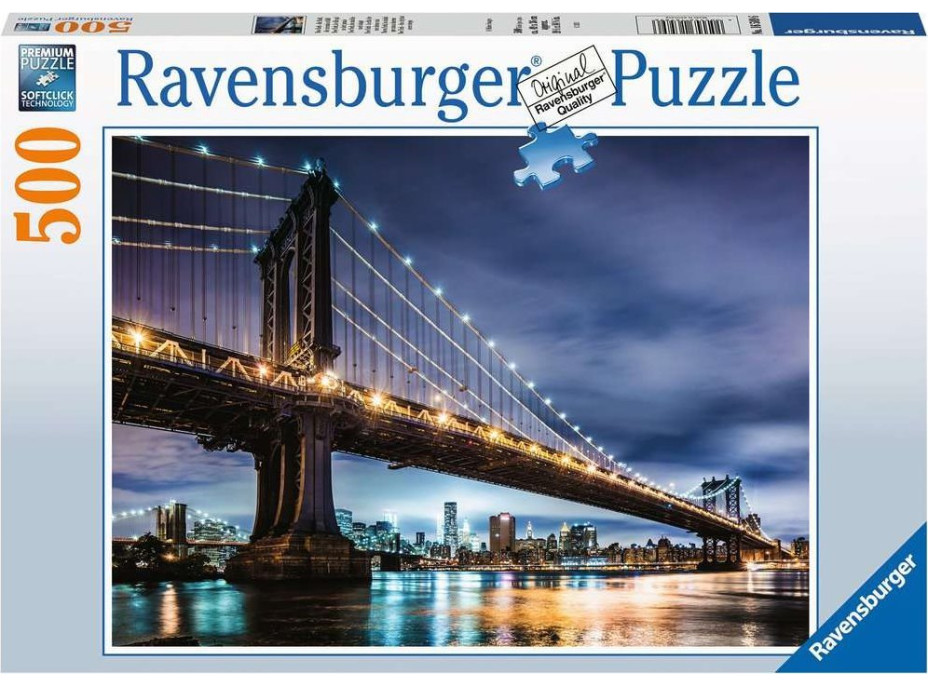 RAVENSBURGER Puzzle New York: Mesto, ktoré nikdy nespí 500 dielikov