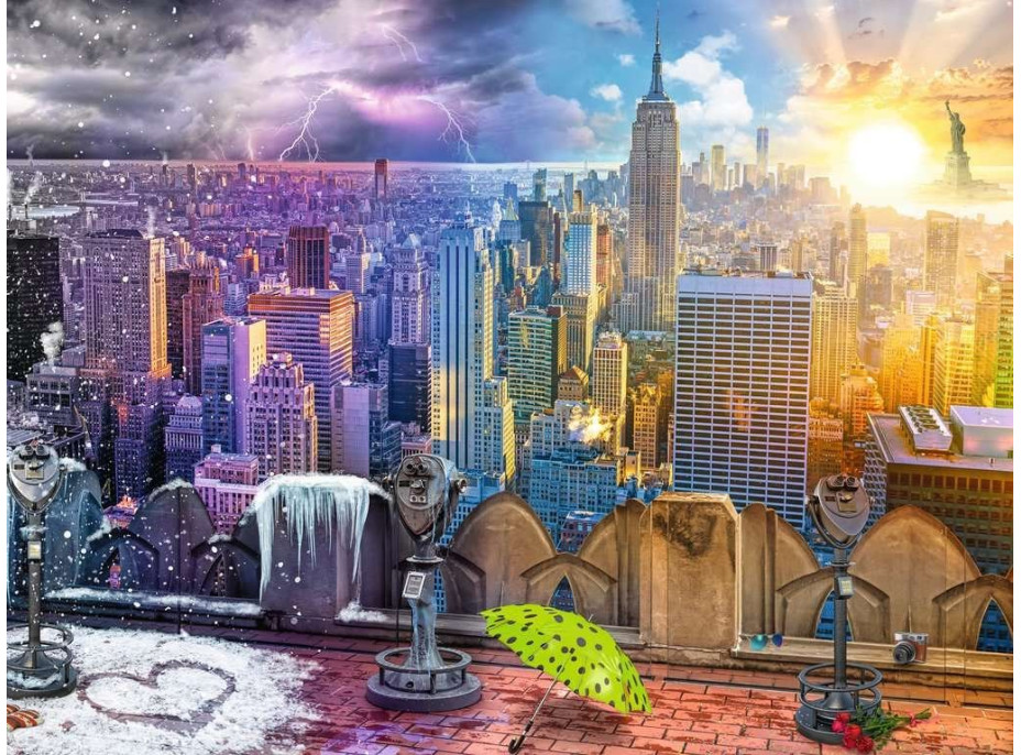 RAVENSBURGER Puzzle Ročné obdobie v New Yorku 1500 dielikov