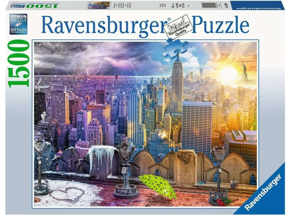 RAVENSBURGER Puzzle Ročné obdobie v New Yorku 1500 dielikov