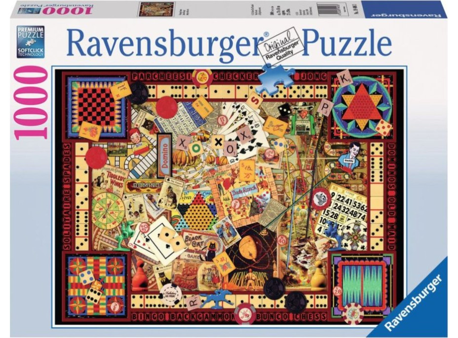 RAVENSBURGER Puzzle Nostalgické hry 1000 dielikov