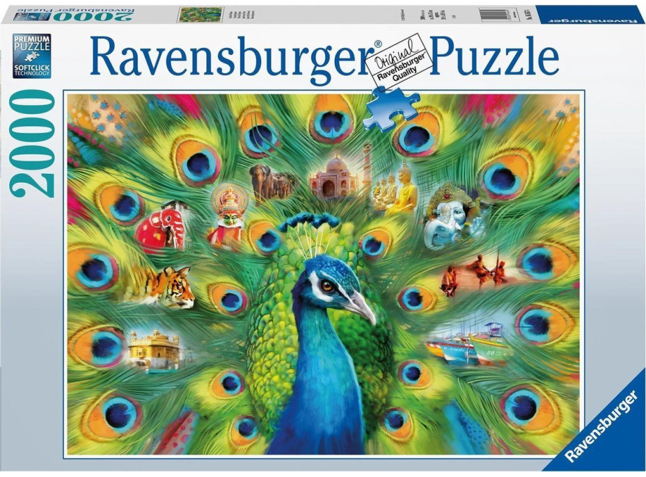 RAVENSBURGER Puzzle Krajina pávov 2000 dielikov