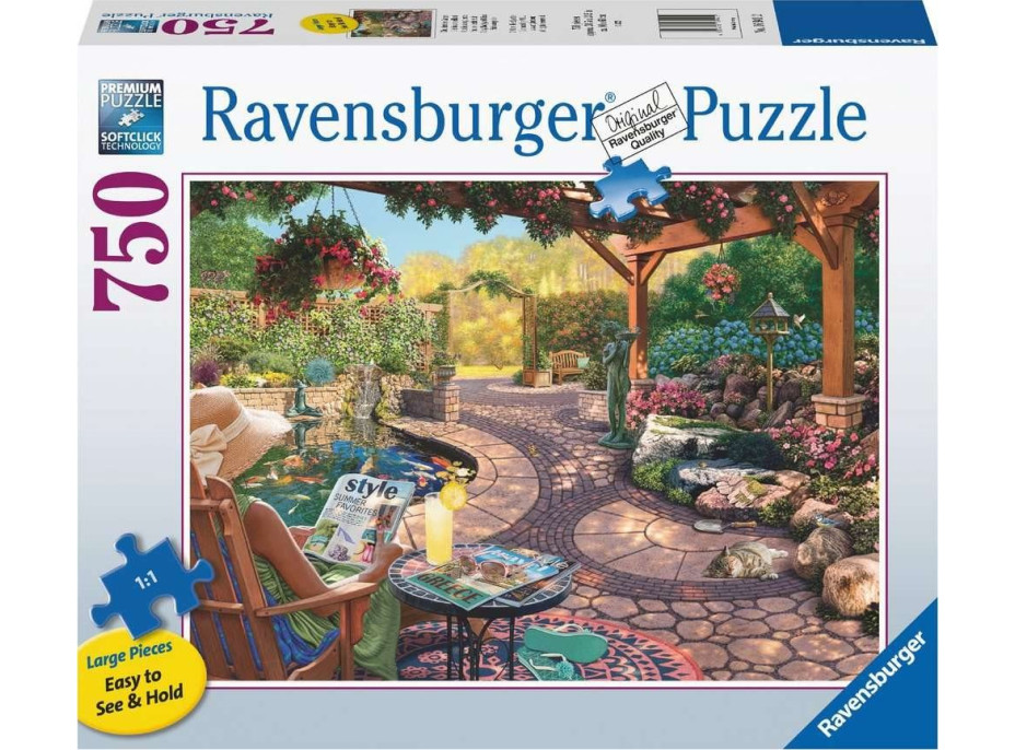 RAVENSBURGER Puzzle Pohoda v útulnej záhrade XL 750 dielikov