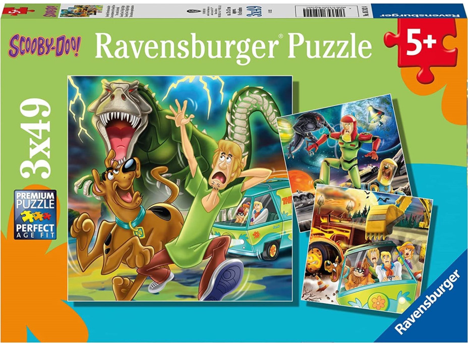 RAVENSBURGER Puzzle Scooby Doo: Nočné mory 3x49 dielikov