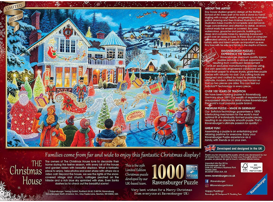 RAVENSBURGER Puzzle Vianočný dom 1000 dielikov