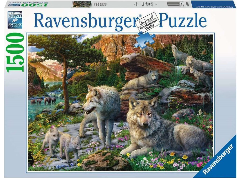 RAVENSBURGER Puzzle Vlci na jar 1500 dielikov