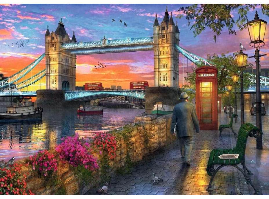 RAVENSBURGER Puzzle Západ slnka nad Tower Bridge 1000 dielikov